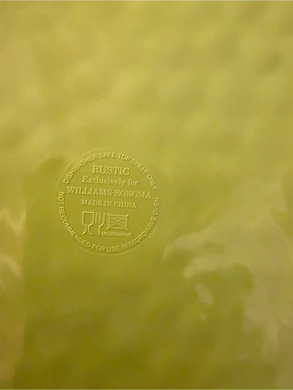 Williams Sonoma “Rustic” melamine Large Green Serving Bowl - Picture 2 of 4